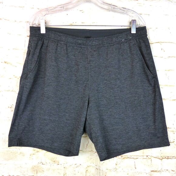 Uniqlo Shorts Mens L Heather Gray Ultra Stretch Active 31x7 Drawstring 417266 - Picture 1 of 12